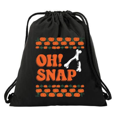 Oh Snap Funny Thanksgiving Ugly Turkey Wishbone Fun Drawstring Bag