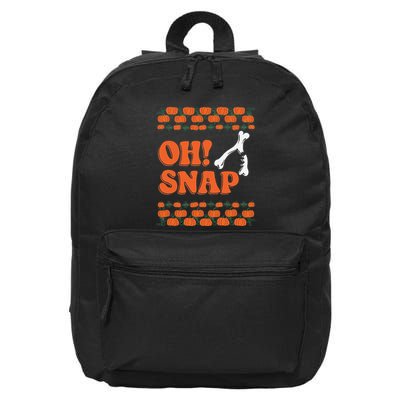 Oh Snap Funny Thanksgiving Ugly Turkey Wishbone Fun 16 in Basic Backpack