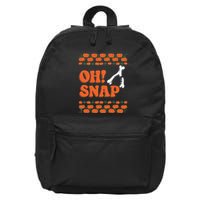 Oh Snap Funny Thanksgiving Ugly Turkey Wishbone Fun 16 in Basic Backpack