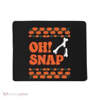 Oh Snap Funny Thanksgiving Ugly Turkey Wishbone Fun Mousepad