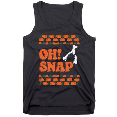Oh Snap Funny Thanksgiving Ugly Turkey Wishbone Fun Tank Top
