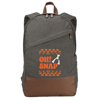 Oh Snap Funny Thanksgiving Ugly Turkey Wishbone Fun Cotton Canvas Backpack