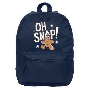 Oh Snap Funny Gingerbread Broken Cookie Christmas Theme 16 in Basic Backpack