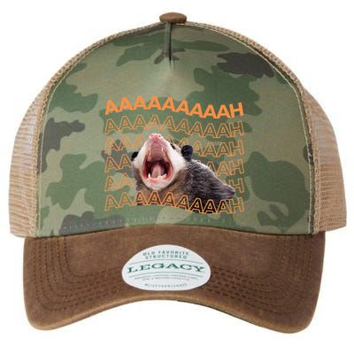 Opossum Screaming Funny Possum Trash Cat Meme Legacy Tie Dye Trucker Hat