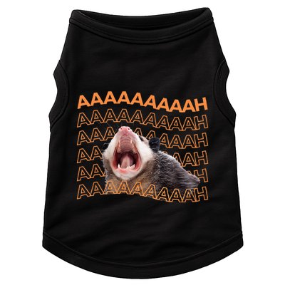 Opossum Screaming Funny Possum Trash Cat Meme Doggie Tank