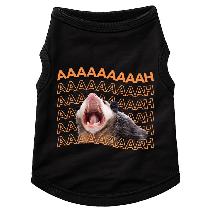 Opossum Screaming Funny Possum Trash Cat Meme Doggie Tank