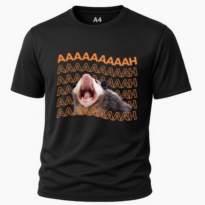 Opossum Screaming Funny Possum Trash Cat Meme Performance Shirt