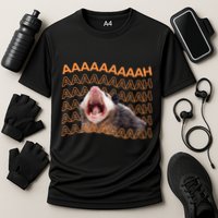 Opossum Screaming Funny Possum Trash Cat Meme Performance Shirt