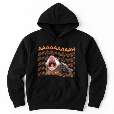 Opossum Screaming Funny Possum Trash Cat Meme Hoodie