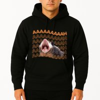 Opossum Screaming Funny Possum Trash Cat Meme Hoodie