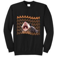 Opossum Screaming Funny Possum Trash Cat Meme Sweatshirt