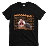 Opossum Screaming Funny Possum Trash Cat Meme T-Shirt