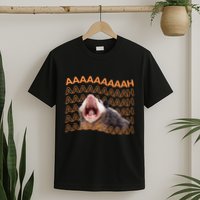 Opossum Screaming Funny Possum Trash Cat Meme T-Shirt