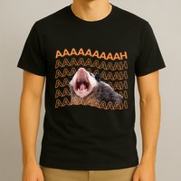 Opossum Screaming Funny Possum Trash Cat Meme T-Shirt
