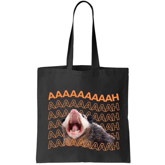 Opossum Screaming Funny Possum Trash Cat Meme Bag