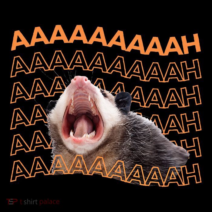 Opossum Screaming Funny Possum Trash Cat Meme Bag