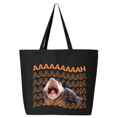 Opossum Screaming Funny Possum Trash Cat Meme 25L Jumbo Tote