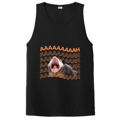 Opossum Screaming Funny Possum Trash Cat Meme PosiCharge Competitor Tank