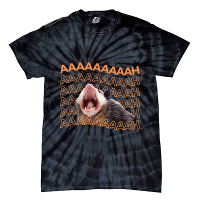 Opossum Screaming Funny Possum Trash Cat Meme Tie-Dye T-Shirt