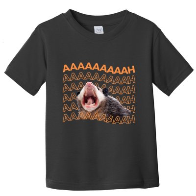 Opossum Screaming Funny Possum Trash Cat Meme Toddler T-Shirt