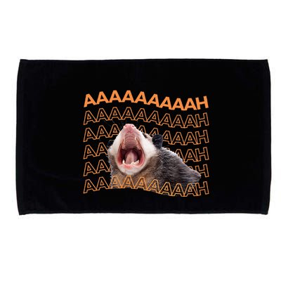 Opossum Screaming Funny Possum Trash Cat Meme Microfiber Hand Towel