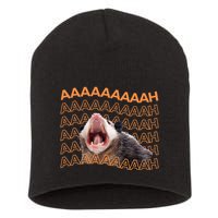 Opossum Screaming Funny Possum Trash Cat Meme Short Acrylic Beanie