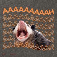 Opossum Screaming Funny Possum Trash Cat Meme Cotton Canvas Backpack