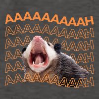 Opossum Screaming Funny Possum Trash Cat Meme Vector Backpack