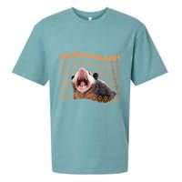 Opossum Screaming Funny Possum Trash Cat Meme Sueded Cloud Jersey T-Shirt