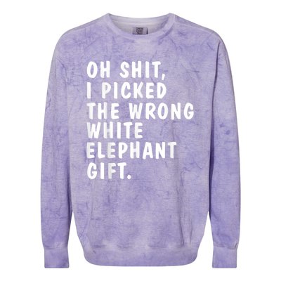 Oh Shit Funny White Elephant Gifts For Christmas Presents Colorblast Crewneck Sweatshirt