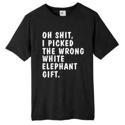 Oh Shit Funny White Elephant Gifts For Christmas Presents Tall Fusion ChromaSoft Performance T-Shirt