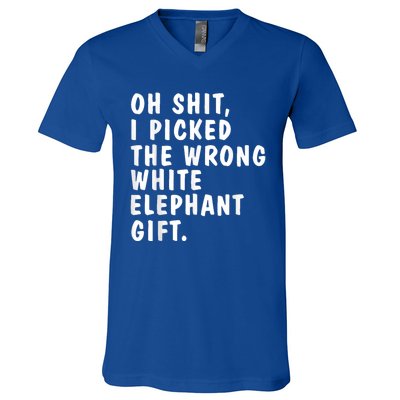 Oh Shit Funny White Elephant Gifts For Christmas Presents V-Neck T-Shirt