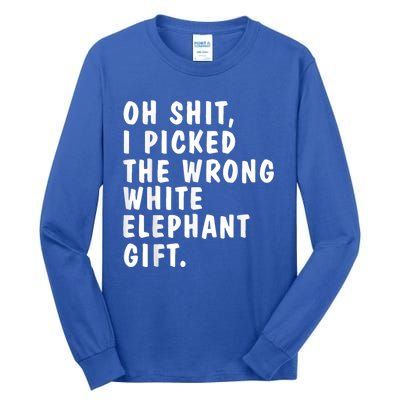 Oh Shit Funny White Elephant Gifts For Christmas Presents Tall Long Sleeve T-Shirt