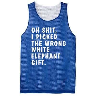 Oh Shit Funny White Elephant Gifts For Christmas Presents Mesh Reversible Basketball Jersey Tank