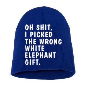 Oh Shit Funny White Elephant Gifts For Christmas Presents Short Acrylic Beanie