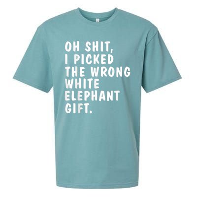 Oh Shit Funny White Elephant Gifts For Christmas Presents Sueded Cloud Jersey T-Shirt