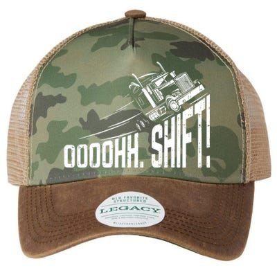 Ohh Shift Funny Truck Gear Big Rig Semi Trucker Driver Gift Legacy Tie Dye Trucker Hat