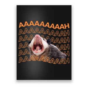 Opossum Screaming Funny Possum Trash Cat Meme Poster