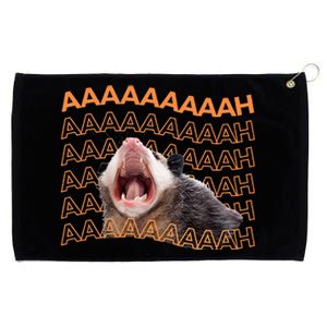 Opossum Screaming Funny Possum Trash Cat Meme Grommeted Golf Towel