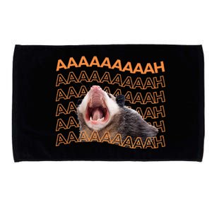 Opossum Screaming Funny Possum Trash Cat Meme Microfiber Hand Towel