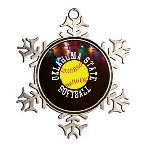 Oklahoma Softball Funny Metallic Star Ornament