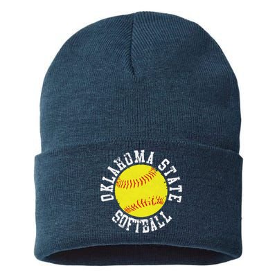 Oklahoma Softball Funny Sustainable Knit Beanie