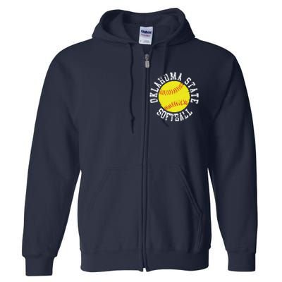 Oklahoma Softball Funny Full Zip Hoodie