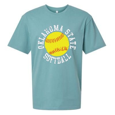 Oklahoma Softball Funny Sueded Cloud Jersey T-Shirt