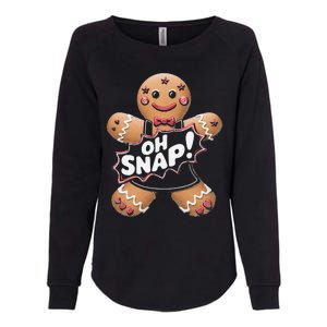 Oh Snap Funny Gingerbread Man Christmas Humor Womens California Wash Sweatshirt