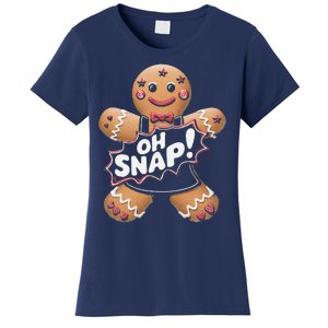 Oh Snap Funny Gingerbread Man Christmas Humor Women's T-Shirt