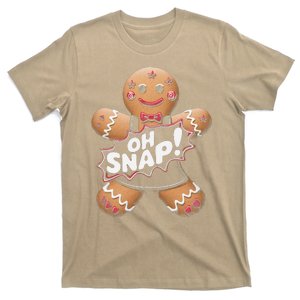 Oh Snap Funny Gingerbread Man Christmas Humor T-Shirt