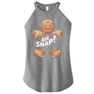 Oh Snap Funny Gingerbread Man Christmas Humor Women's Perfect Tri Rocker Tank