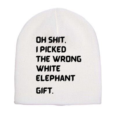Oh Shit Funny White Elephant Gifts For Adults Under 15 20 Short Acrylic Beanie