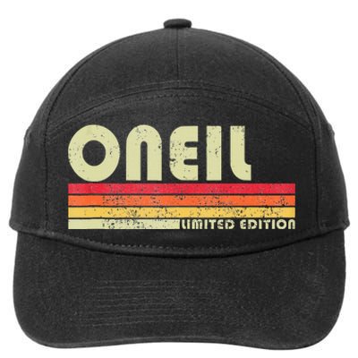 Oneil Surname Funny Retro Vintage 80s 90s Gifts 7-Panel Snapback Hat